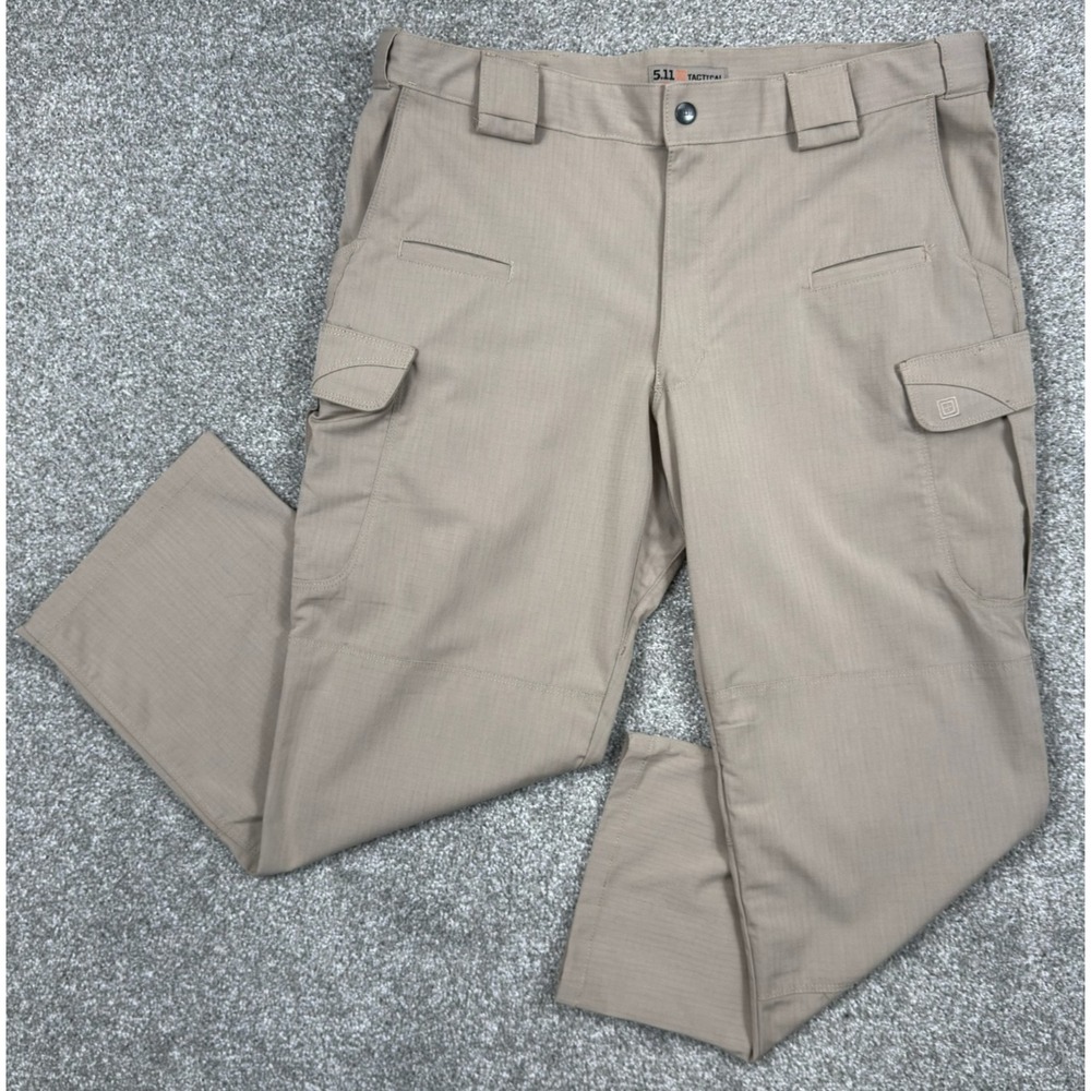 5.11 Tactical Stryke Pants Men 38 Khaki Tan Ripstop Cargo Work Trousers 74369